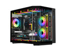 Sama 2771 Black Dual USB3.0, Tempered Glass Micro-ATX Tower Gaming Computer Case