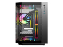 Sama 2771 Black Dual USB3.0, Tempered Glass Micro-ATX Tower Gaming Computer Case