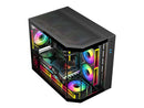 Sama 2771 Black Dual USB3.0, Tempered Glass Micro-ATX Tower Gaming Computer Case