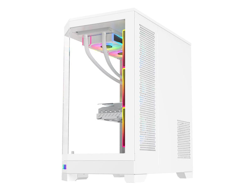 Sama 3021-White Dual USB3.0 and Type C Tempered Glass ATX Full Tower Gaming