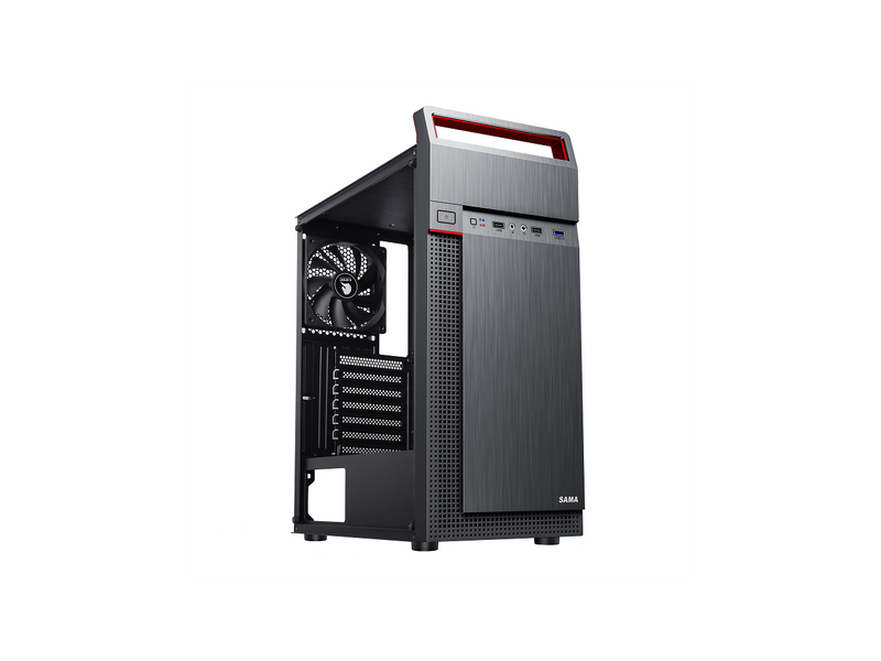 SAMA S88-TG Black USB3.0 Steel /Tempered Glass ATX Mid Tower Computer Case w/3