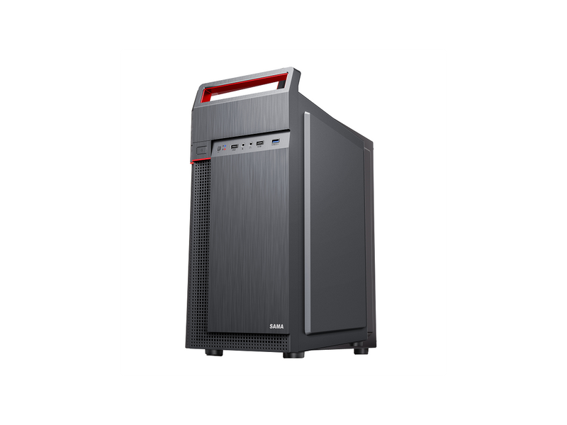 SAMA S88-TG Black USB3.0 Steel /Tempered Glass ATX Mid Tower Computer Case w/3