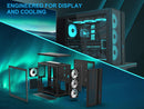 SAMA S50 ATX Mid Tower Case with 4 ARGB PWM Fans&Hub,PPLP A+ High Airflow