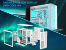 SAMA S50 ATX Mid Tower Case with 4 ARGB PWM Fans&Hub,PPLP A+ High Airflow