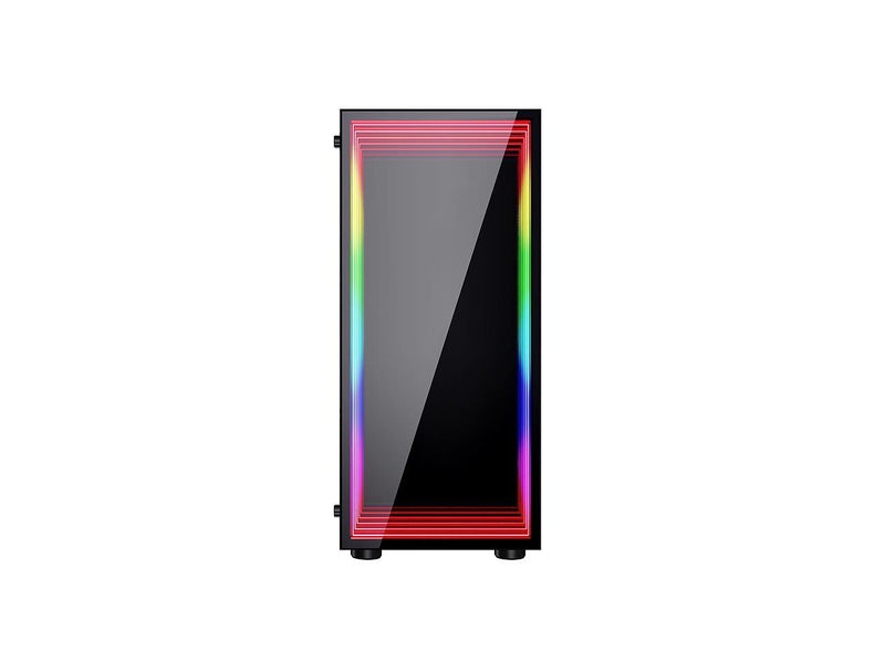 Bgears B-Optillusion Mid Tower ATX Glass Mirror LED Black Optical Illusion PC
