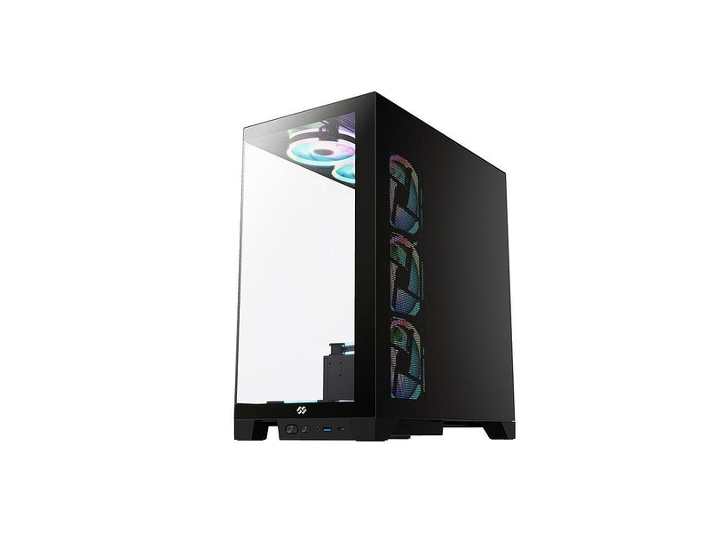 Bgears b-Pellucid ATX Black Middle Tower ATX Tempered Glass Slim Mid Tower