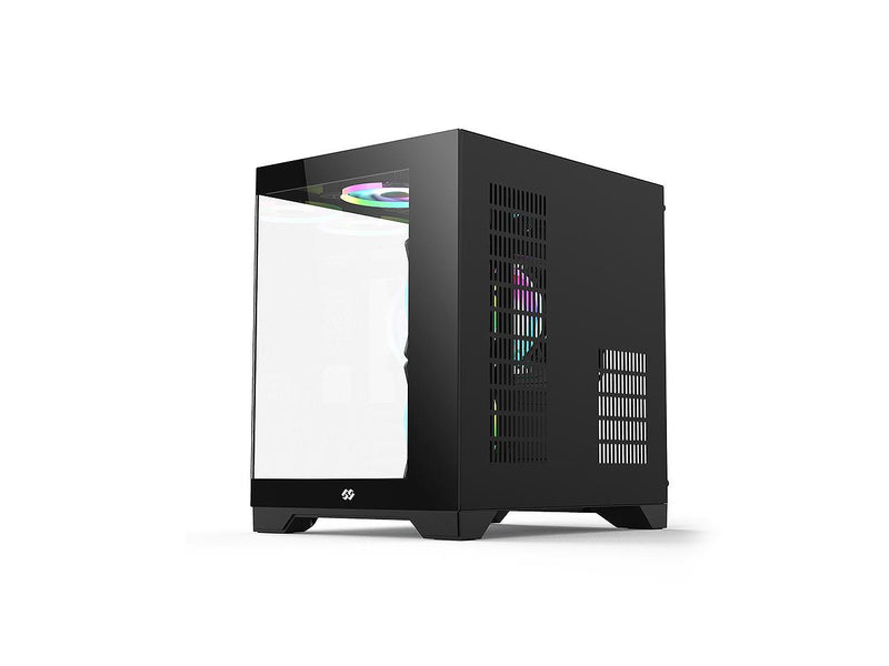 Bgears b-Pellucid MicroATX Black Micro ATX Tower Case, Tempered Glass Compact