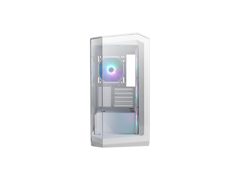 MSI MAG PANO M100R PZ WHITE Micro ATX Gaming Case, Support Back-Connect