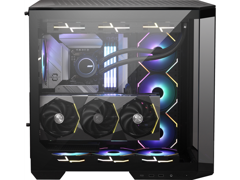 MSI MAG PANO 100L PZ Project Zero Mid Tower ATX Gaming Case, ABS Plastic, SPCC