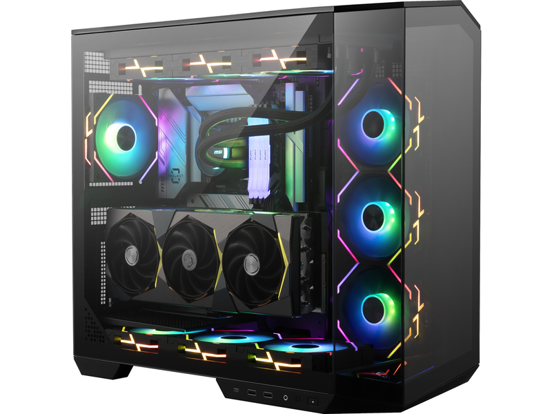 MSI MAG PANO 100L PZ Project Zero Mid Tower ATX Gaming Case, ABS Plastic, SPCC