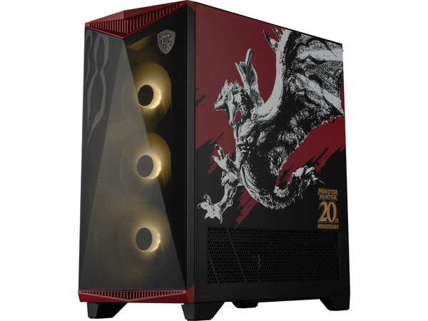 MSI MPG GUNGNIR 300 MONSTER HUNTER EDITION Black / Red Mid Tower Computer Case