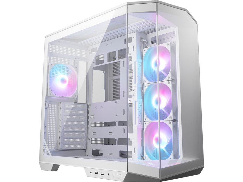 MSI MAG PANO 100R PZ White Project Zero Mid Tower ATX Gaming Case, Tempered