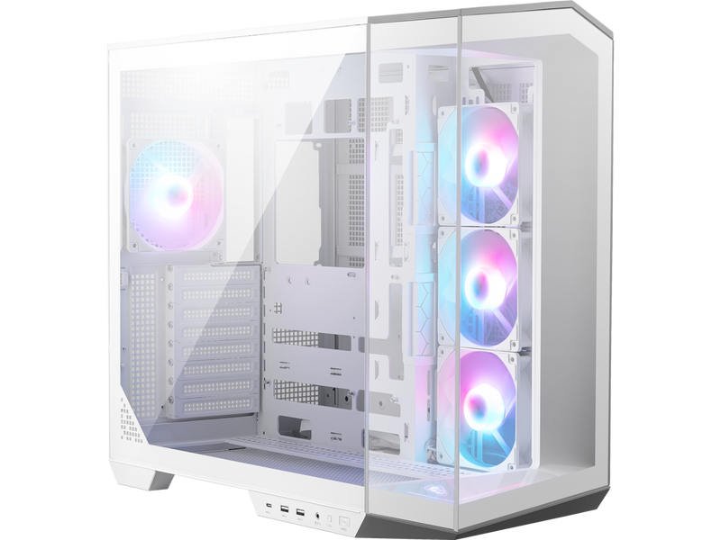 MSI MAG PANO 100R PZ White Project Zero Mid Tower ATX Gaming Case, Tempered