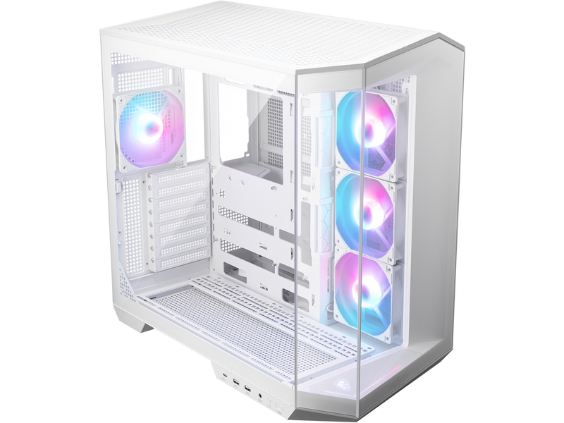 MSI MAG PANO 100R PZ White Project Zero Mid Tower ATX Gaming Case, Tempered