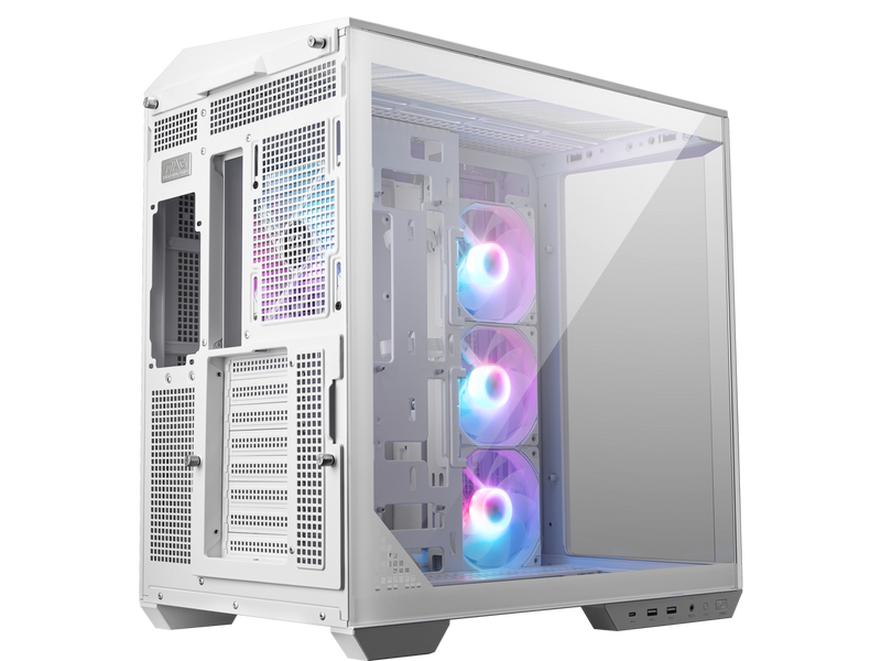 MSI MAG PANO 100R PZ White Project Zero Mid Tower ATX Gaming Case, Tempered