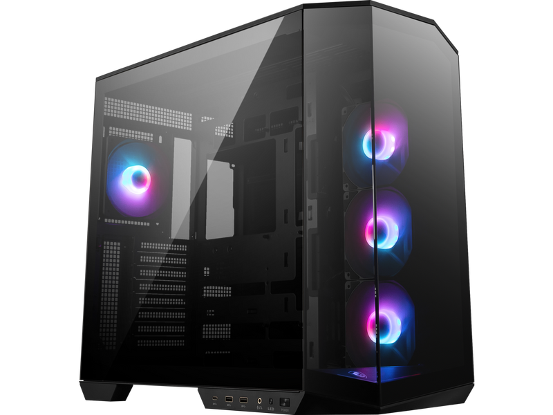 MSI MAG PANO 100R PZ Project Zero Mid Tower ATX Gaming Case, Tempered Glass,