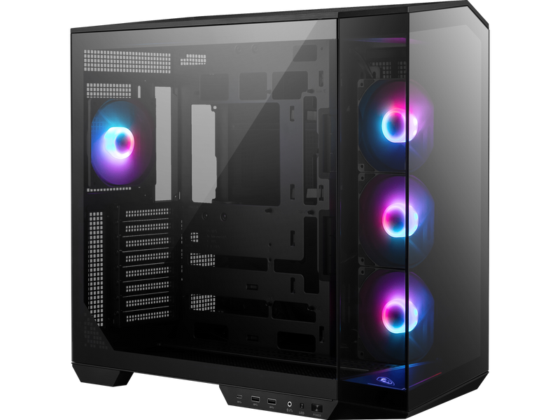 MSI MAG PANO 100R PZ Project Zero Mid Tower ATX Gaming Case, Tempered Glass,