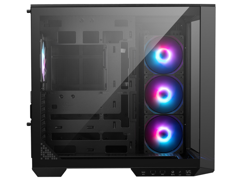 MSI MAG PANO 100R PZ Project Zero Mid Tower ATX Gaming Case, Tempered Glass,