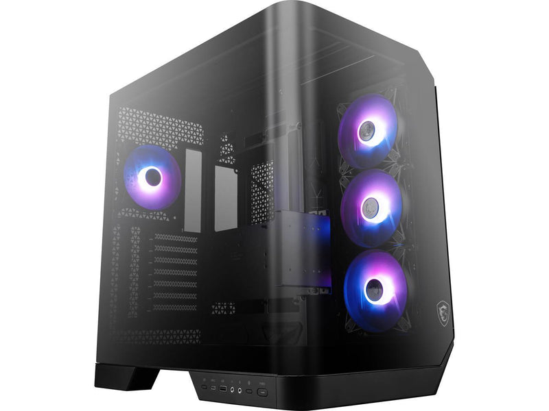 MSI MAG PANO 120R PZ - ATX Mid-Tower Gaming PC Case - 270-degree Tempered Glass