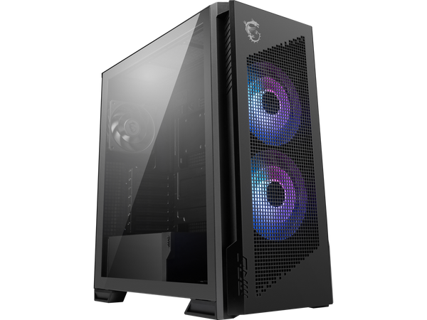 MSI MPG Velox 300R Airflow PZ - Mid-Tower Gaming PC Case - Tempered Glass Side