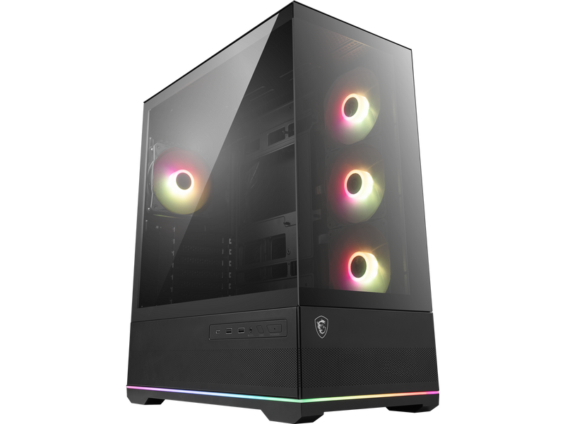 MSI MAG PANO 110R PZ - Mid-Tower Gaming PC Case - Tempered Glass Side Panel - 4