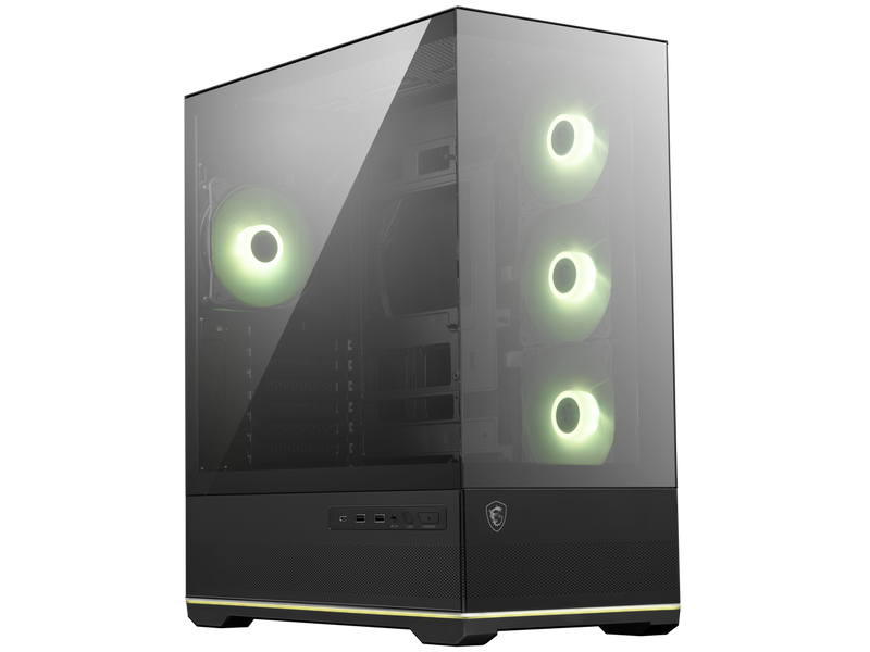 MSI MAG PANO 110R PZ - Mid-Tower Gaming PC Case - Tempered Glass Side Panel - 4