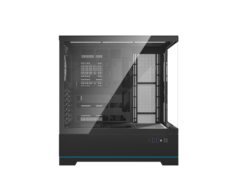 darkFlash DY451 Black Steel / Tempered Glass ATX Black chassis ,0.8mm SPCC Case