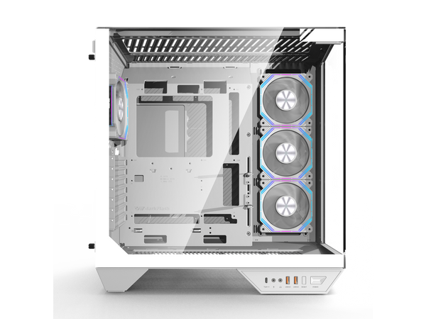 darkFlash DY470 White Steel / Tempered Glass ATX Black chassis ,0.8mm SPCC Case