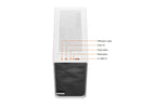Fractal Design Meshify 2 Lite White TG Clear Tinted Tempered Glass Window ATX
