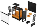 Fractal Design Pop Air RGB Black Orange Core TG ATX High-Airflow Clear Tempered