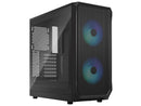 Fractal Design Focus 2 RGB Black ATX mATX Mini ITX Clear Tinted Tempered Glass
