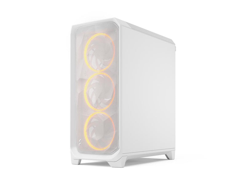 Fractal Design Meshify 3 RGB ATX mATX Mid Tower PC Case - White Chassis with