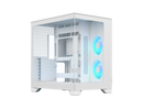 Fractal Design Pop 2 Vision White RGB - Dual-Chamber PC Gaming Case - Front and