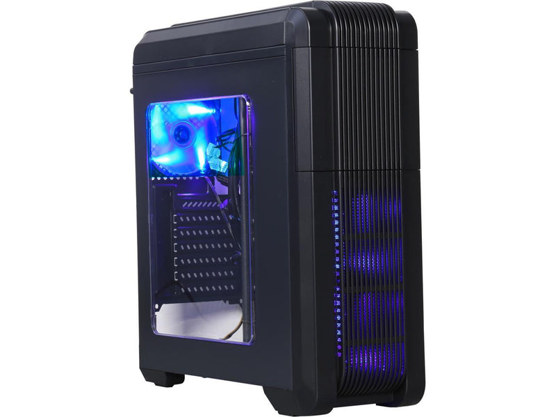 DIYPC Adventurer-I8-BL Black Dual USB 3.0 ATX Mid Tower Gaming Computer Case