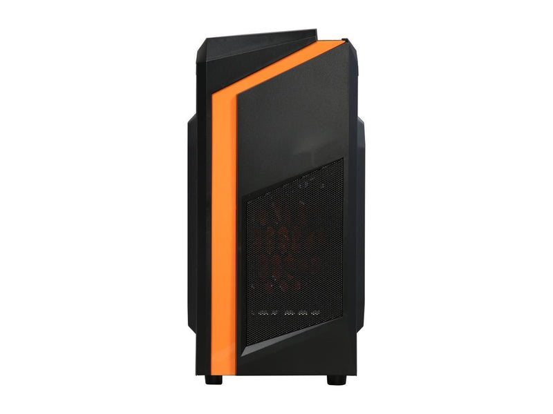 DIYPC  DIY-F2-O Black/Orange USB 3.0 Micro-ATX Mini Tower Gaming Computer Case