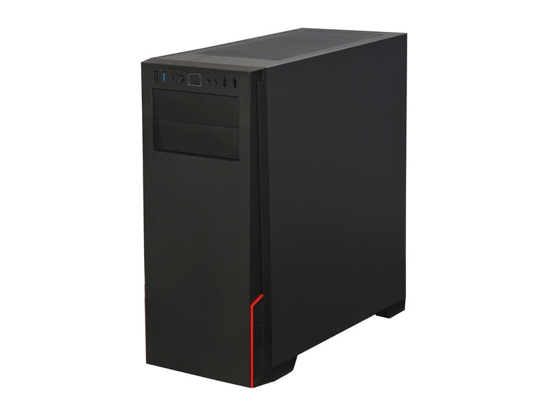 DIYPC M28-TG Black USB3.0 Steel/ Tempered Glass ATX Mid Tower Gaming Computer