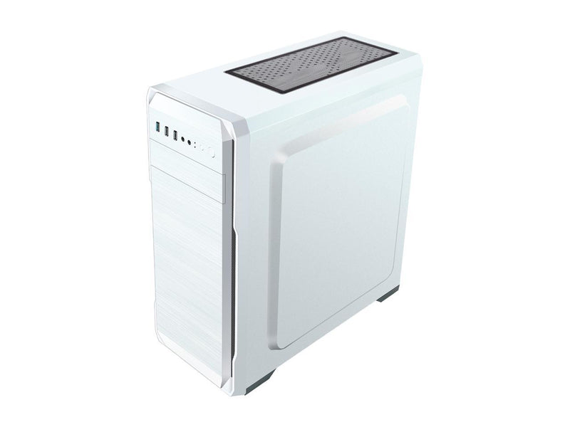 DIYPC DIY-A1-W White Tempered Glass USB 3.0 ATX Mid Tower Computer Case with 1 x