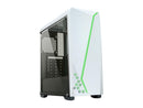 DIYPC S2-W-RGB White USB3.0 Steel/ Tempered Glass ATX Mid Tower Gaming Computer