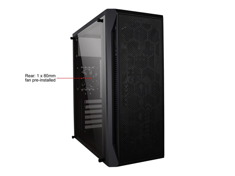 DIYPC DIY-S07 Black Steel ATX USB3.0 Mid Tower Computer Case w 4 x 120mm Black