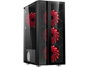 DIYPC Dragon-R-4LED Black Steel / Tempered Glass ATX Mid Tower Computer Case