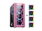 DIYPC Rainbow-Flash-F4-P Pink USB 3.0 Steel / Tempered Glass ATX Mid Tower