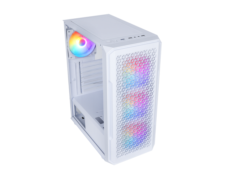 DIYPC S3-W-LED White USB3.0 Steel ATX Mid Tower Gaming Computer Case w/ 4 x