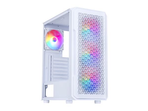 DIYPC S3-W-LED White USB3.0 Steel ATX Mid Tower Gaming Computer Case w/ 4 x