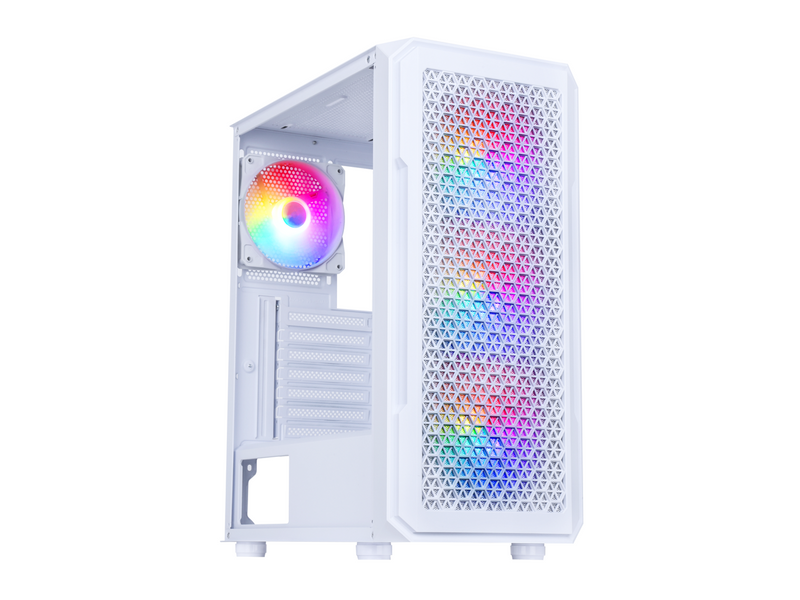 DIYPC S3-TG-LED White USB3.0 Steel/ Tempered Glass ATX Mid Tower Gaming Computer