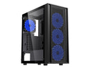 DIYPC DIY-S03-BK Black USB3.0 Steel/ Tempered Glass ATX Mid Tower Gaming