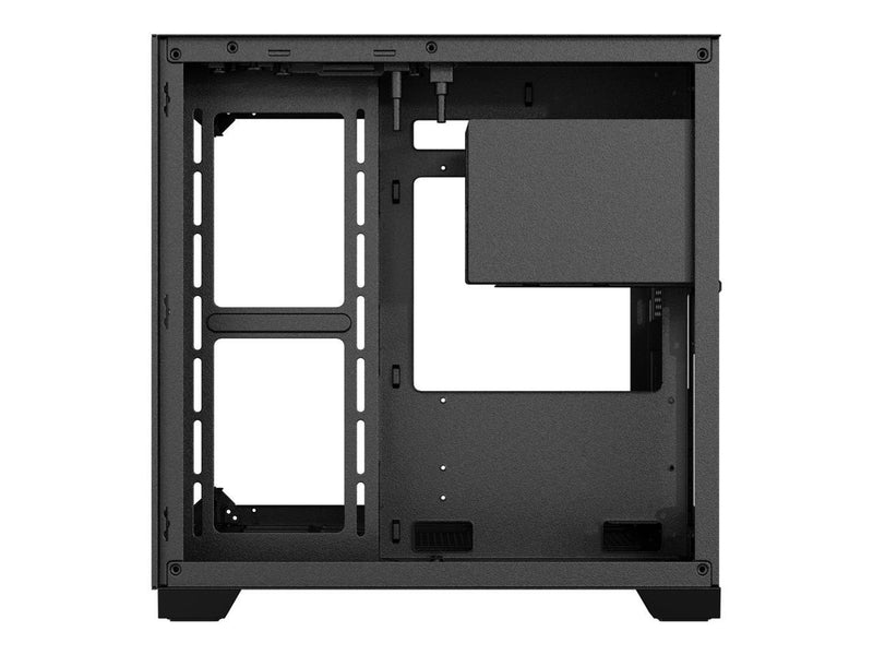 DIYPC DIY-CUBE01-BK Black USB3.0 Tempered Glass Micro ATX Gaming Computer Case