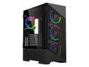 DIYPC Rainbow-Flash-F1-B Black USB 3.0 Steel / Tempered Glass ATX Mid Tower