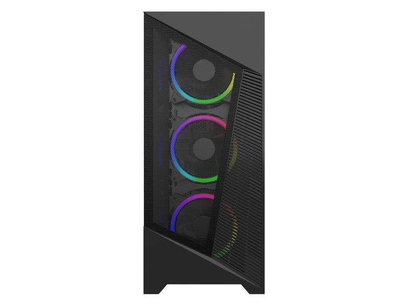 DIYPC Rainbow-Flash-F1-B Black USB 3.0 Steel / Tempered Glass ATX Mid Tower