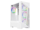 DIYPC Rainbow-Flash-F1-W White USB 3.0 Steel / Tempered Glass ATX Mid Tower