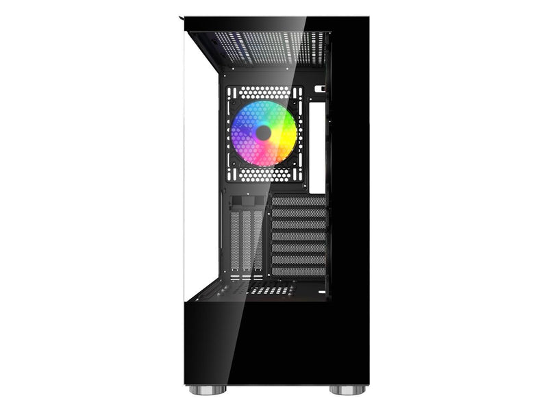 DIYPC ARGB-Q18-BK Black USB3.0 ATX Mid Tower Gaming Computer Case w/ Dual